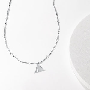 Letter Necklace (A) - Silver